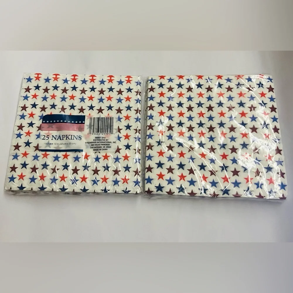 New 50 Patriotic Paper Napkins 13